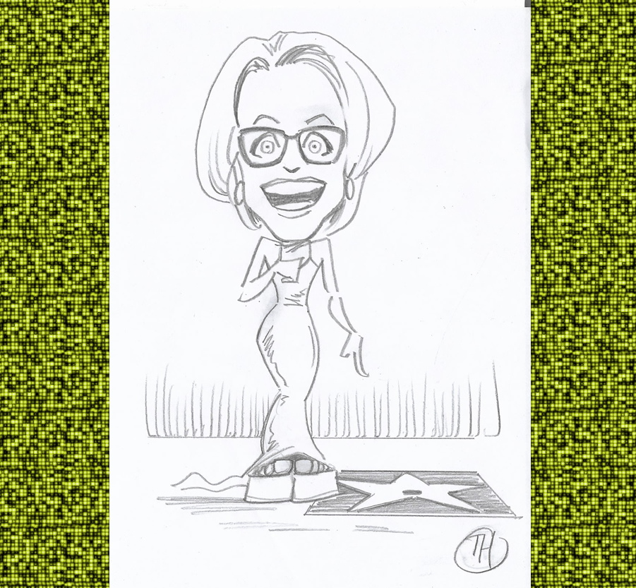 drawing of Maurizio Di Bona - Gillian Anderson