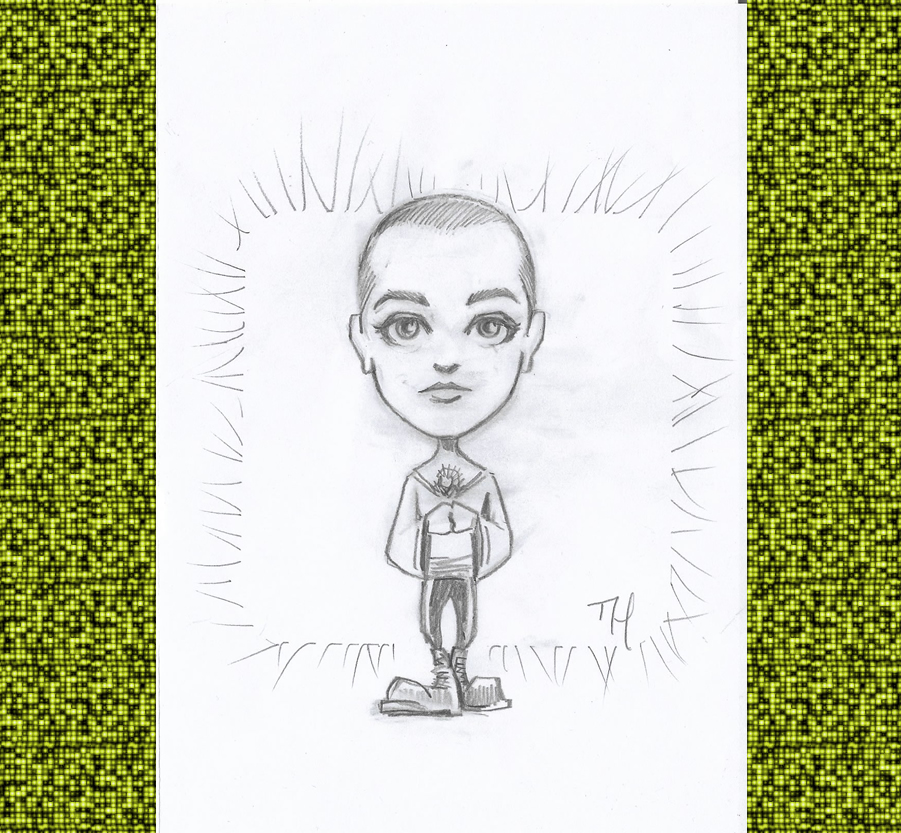drawing of Maurizio Di Bona - Sinead O'Connor