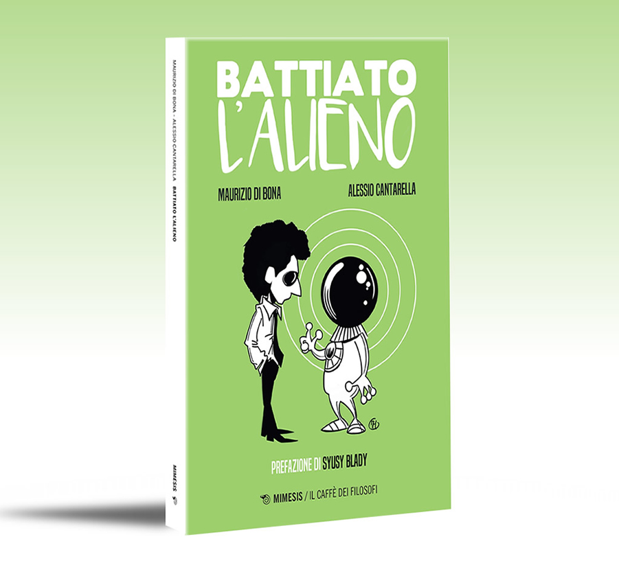 copertina del libro illustrato Battiato l'alieno