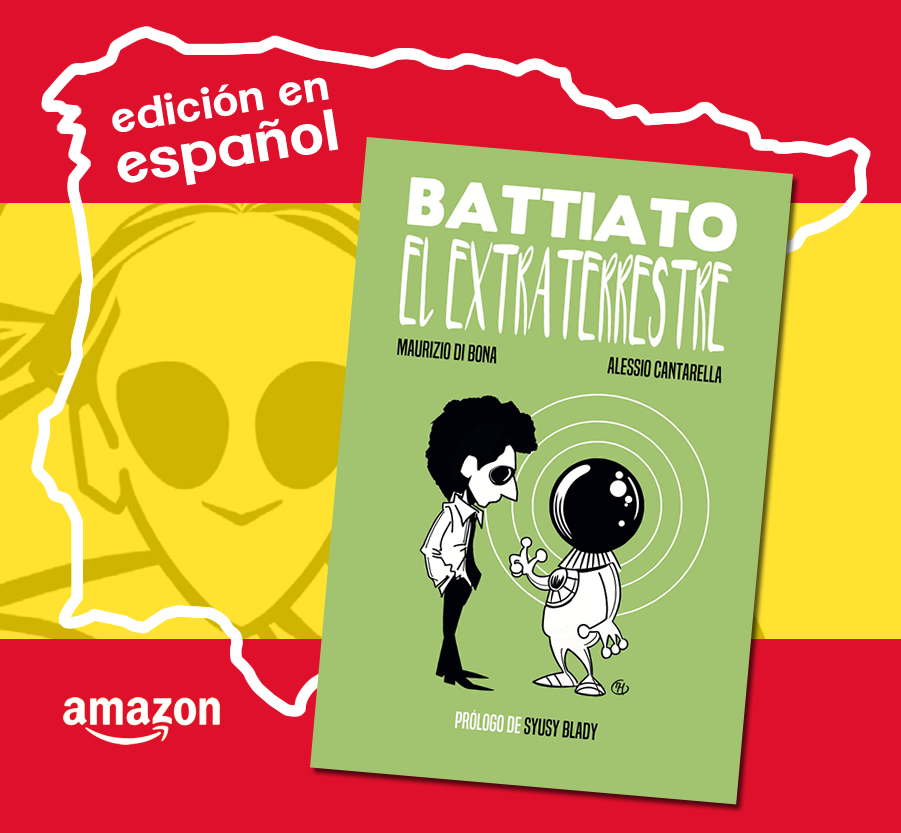 copertina del libro illustrato Battiato l'artista