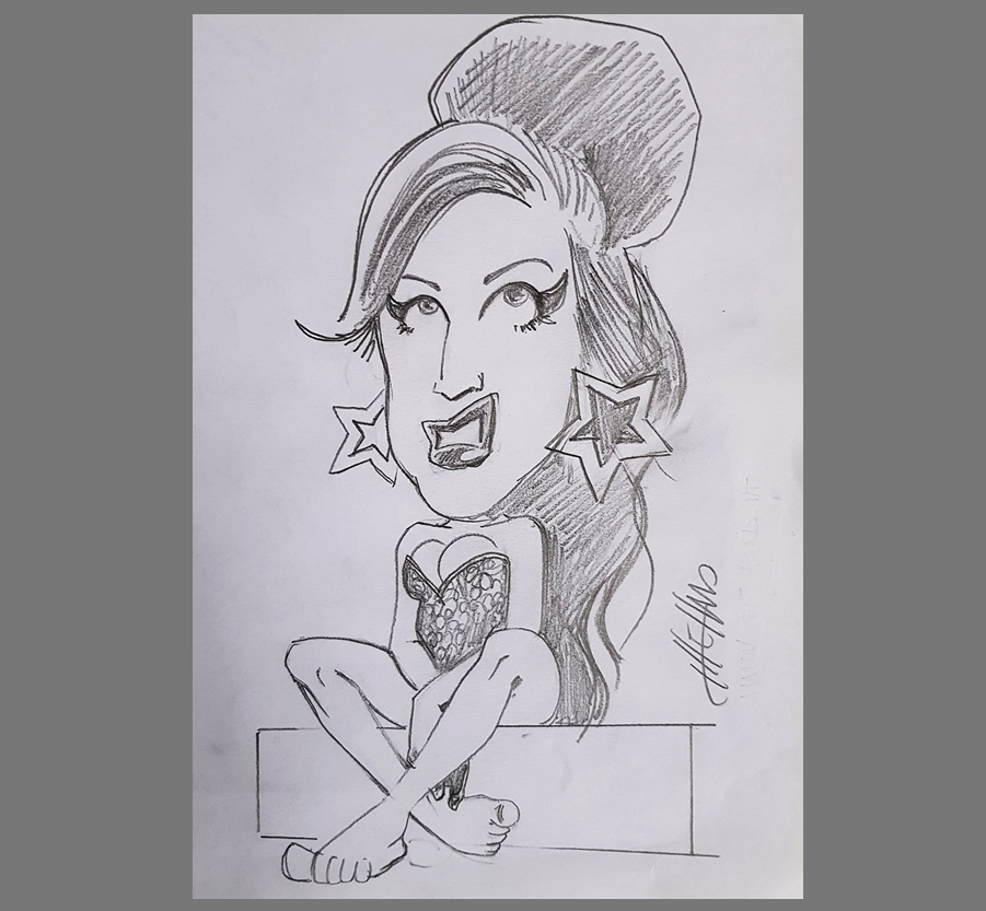drawing of Maurizio Di Bona - Amy Winehouse