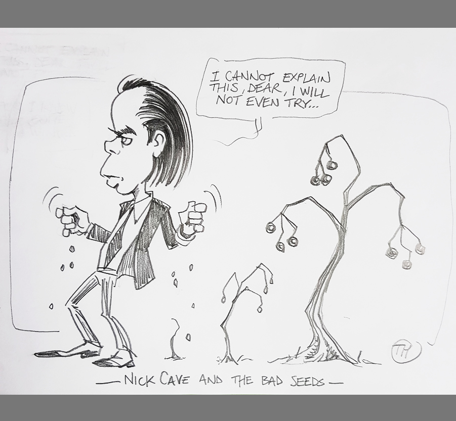 drawing of Maurizio Di Bona - Nick Cave