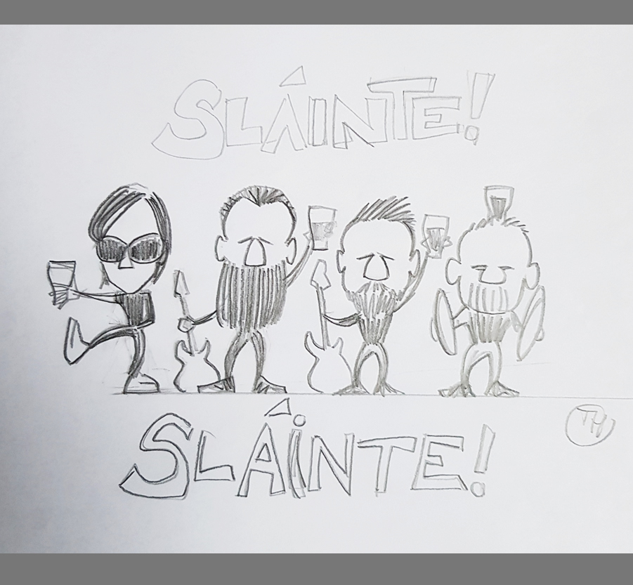 drawing of Maurizio Di Bona - band